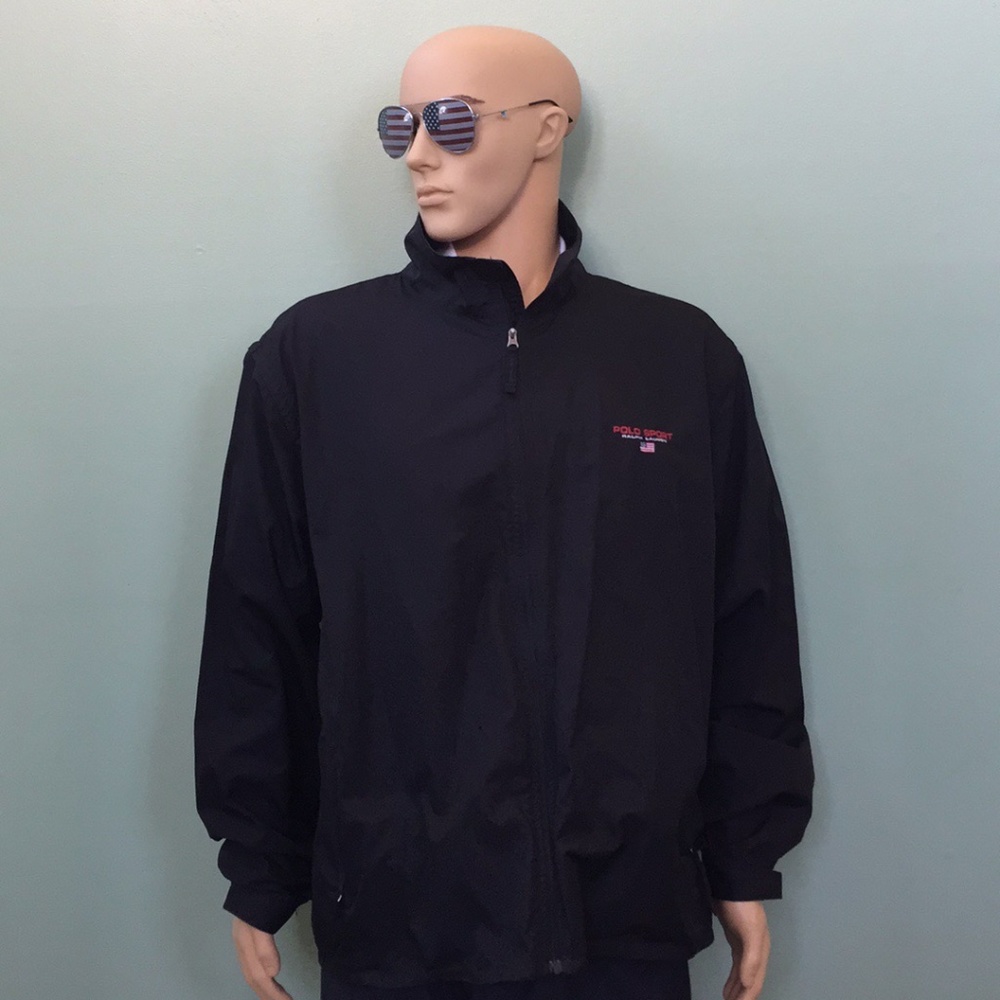 Ralph Lauren Black Windbreaker / Removable Sleeves